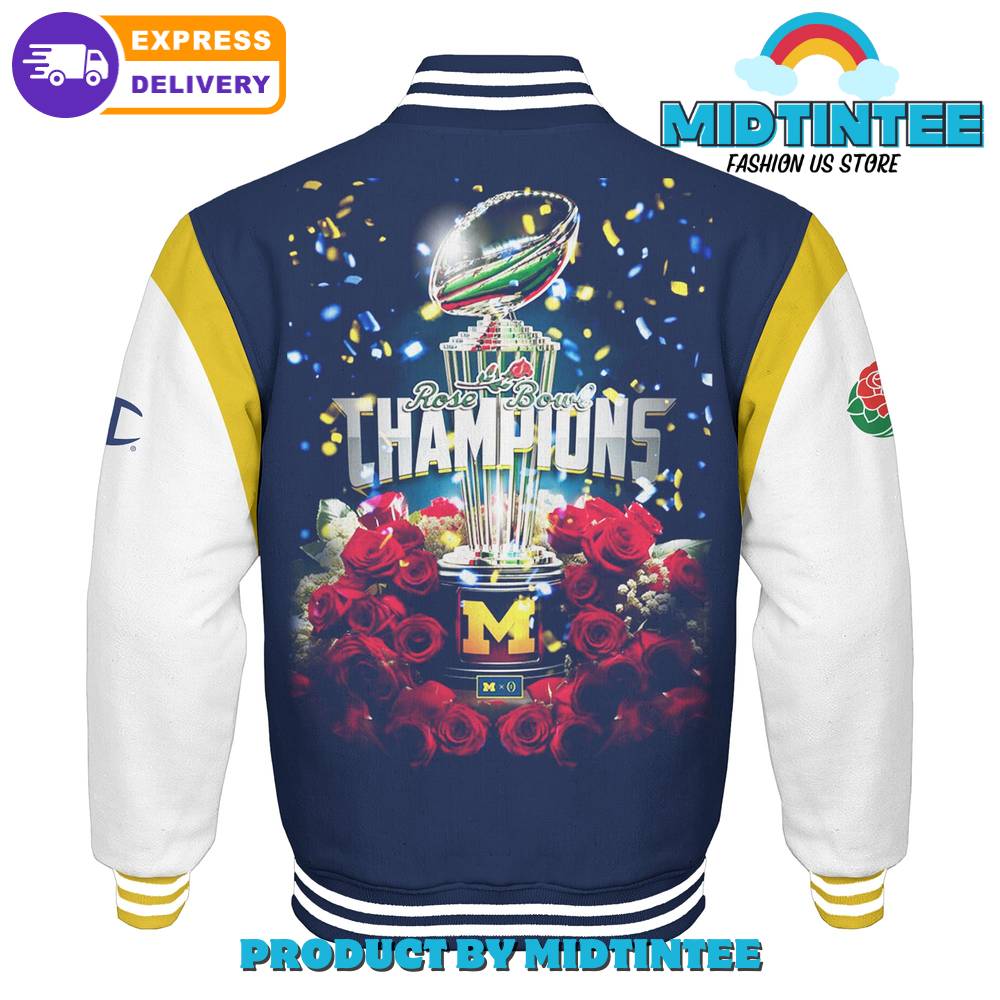 2024 Rose Bowl Champions Michigan Varsity Jacket - Limited Edition, Fast Shipping!