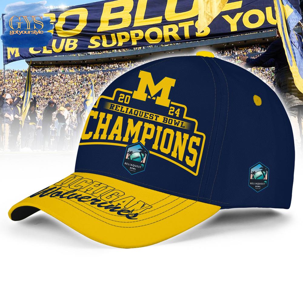 Michigan Wolverines Reliaquest Bowl Champions 2024 Classic Cap