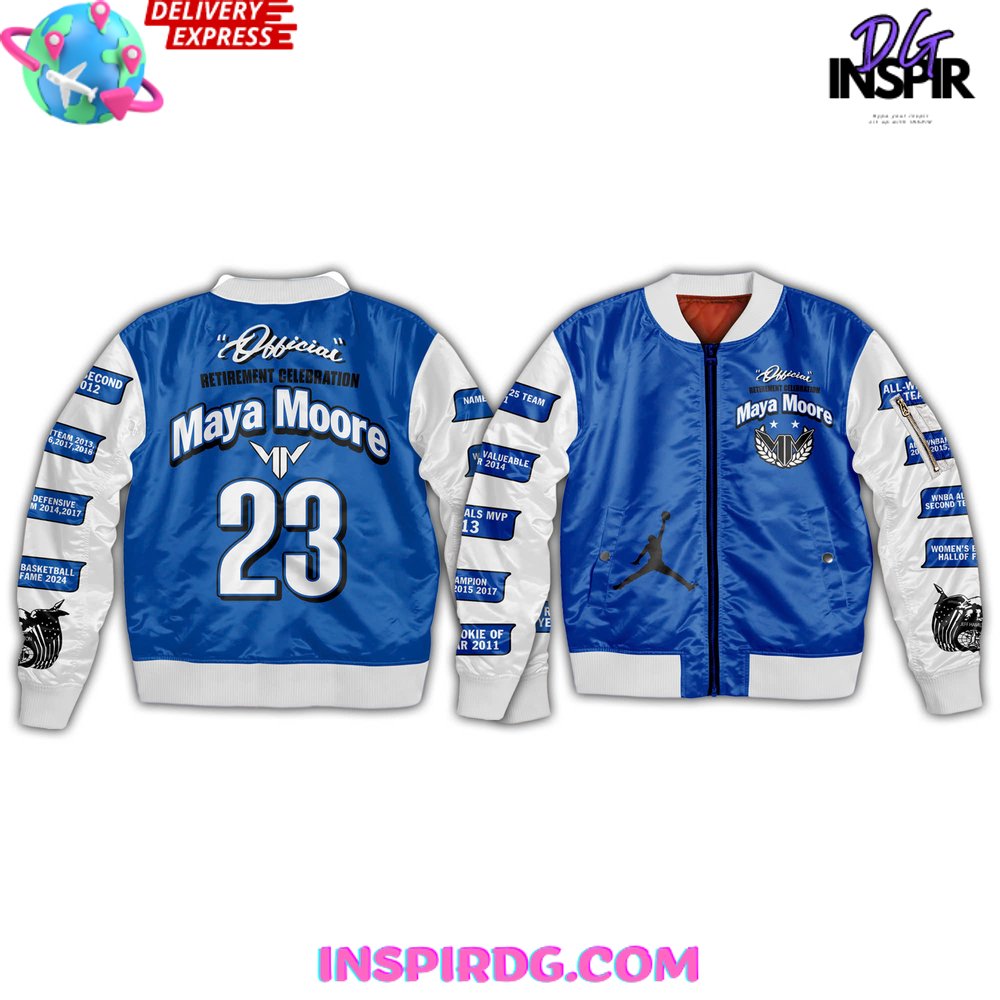 Minnesota Lynx Maya Moore Retirement Bomber Jacket