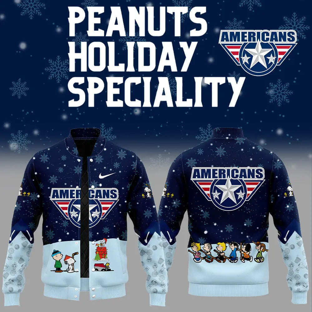 Tri-City Americans Peanuts &amp; Snoopy Nike Bomber Jacket+Nt16122441Id10Ds11