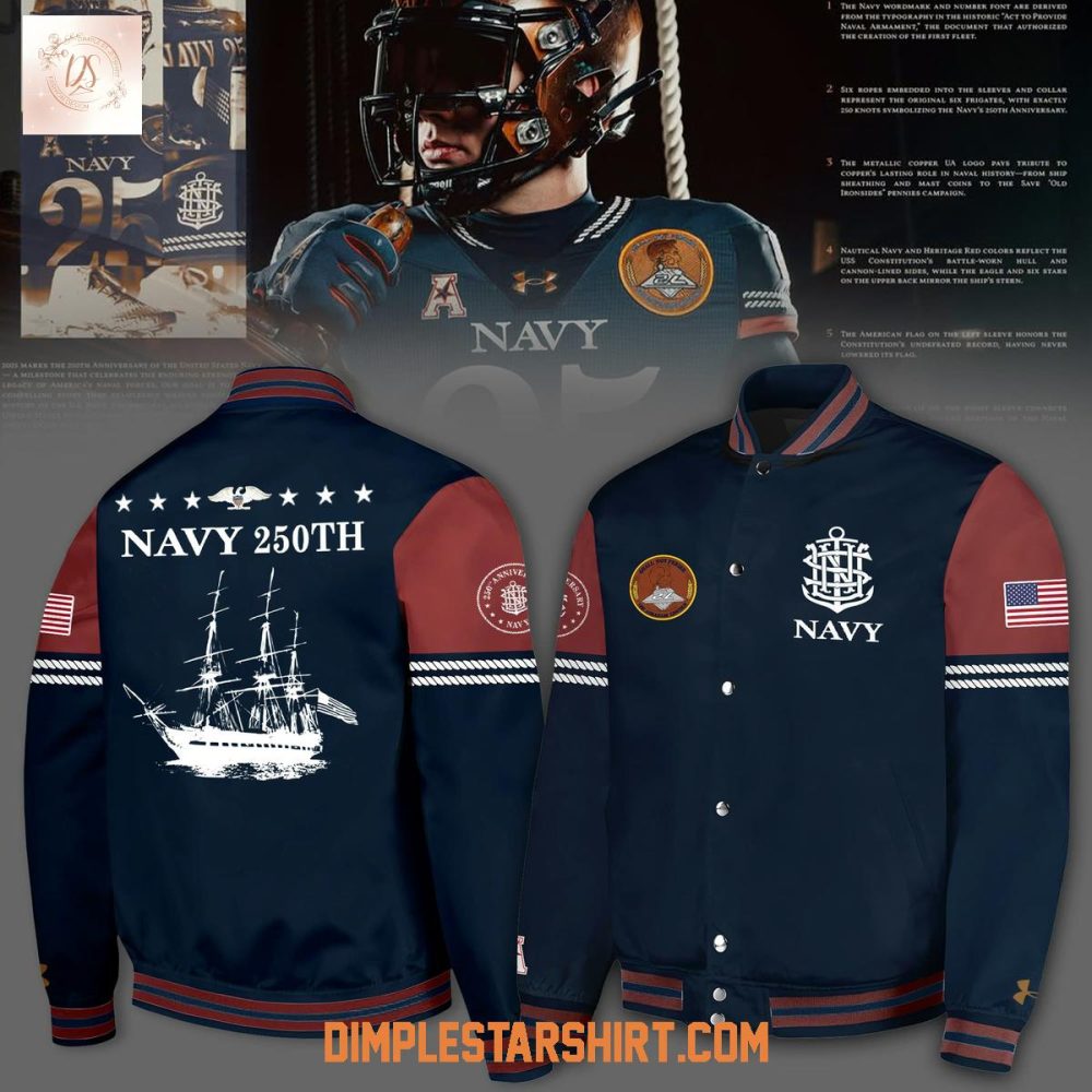 Navy Midshipmen 250Th Anniversary Uniform Baseball Jacket