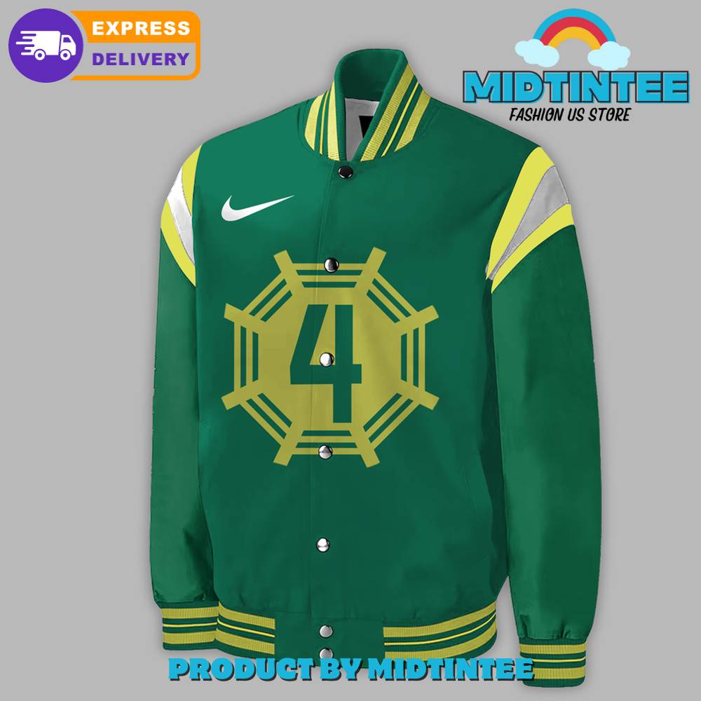 Green Varsity Jacket With Number 4 Design - Express Delivery Available!
