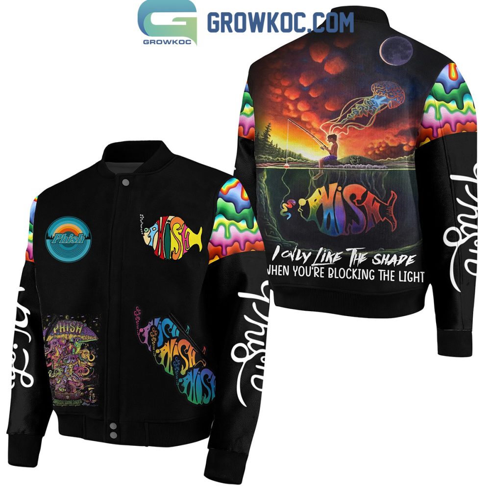Colorful Phish-Inspired Bomber Jacket - Unique Psychedelic Design &amp; High-Quality Fabric
