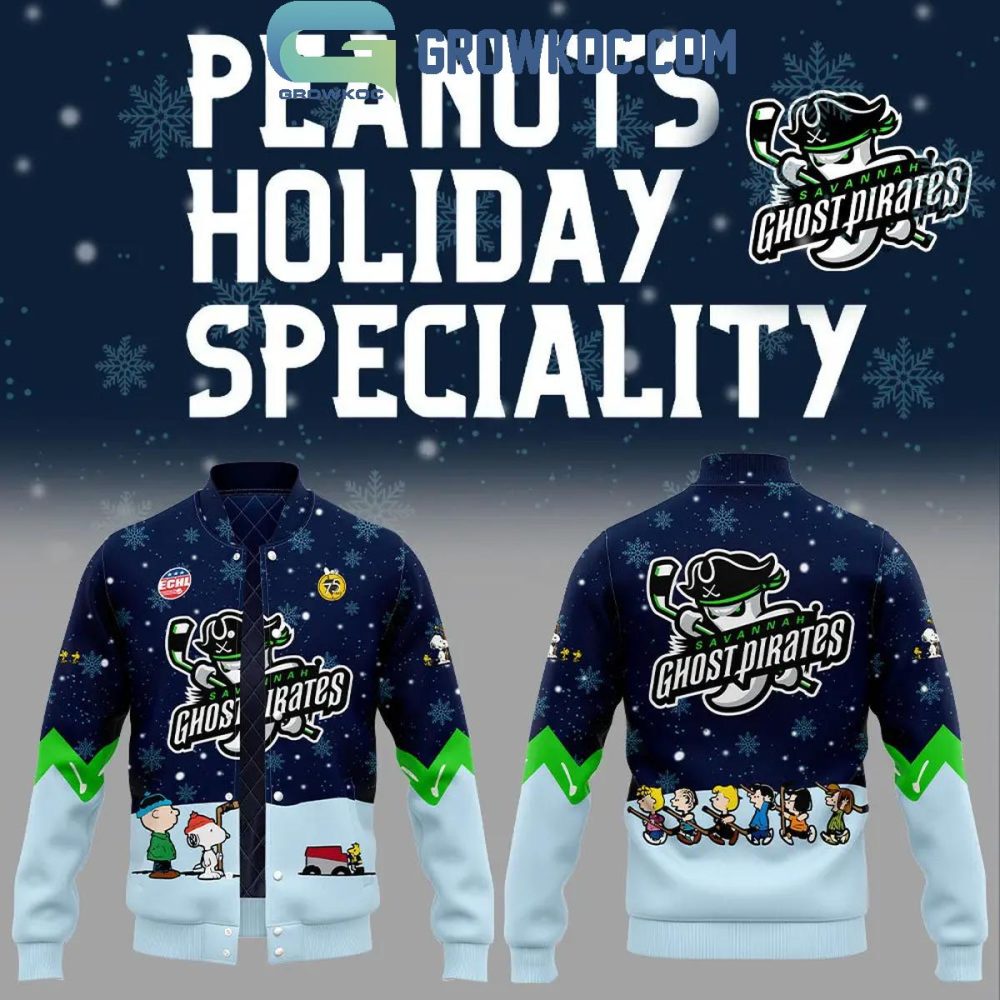 Peanuts Holiday Jacket - Savannah Ghost Pirates Special Edition - Cozy &amp; Festive Outerwear