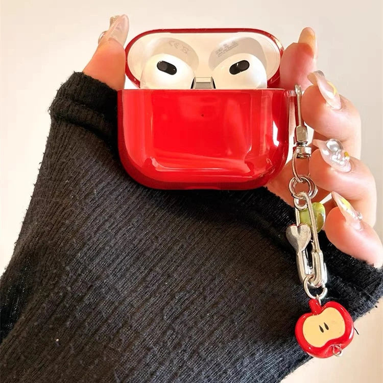 Cute Red Fruit AirPods Case for 4/3/2/Pro 2 - Silicone Headphone Charging Cover Apple AirPod Pro 2 Gen