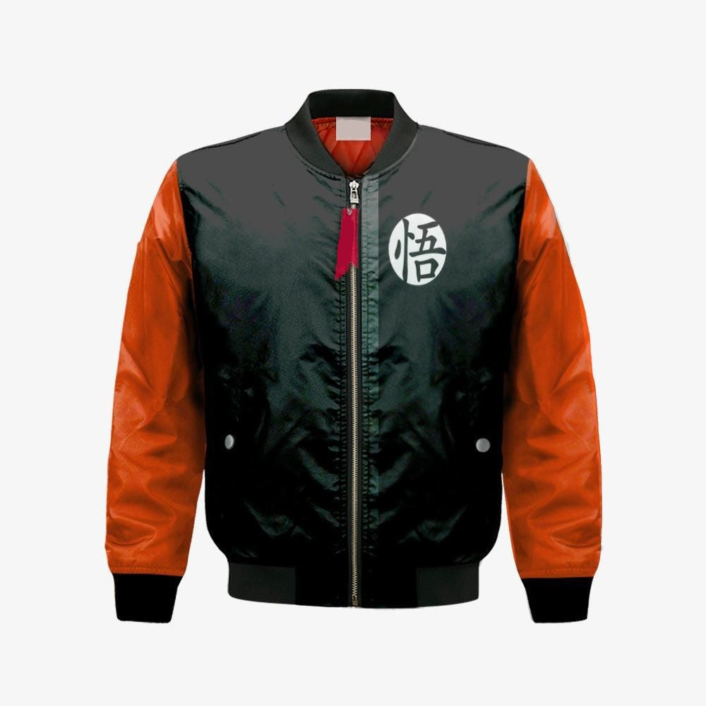 Dragon Ball Bomber Jacket Dragon Ball Son Goku Character Bomber Black Orange Unisex Jacket Jacket