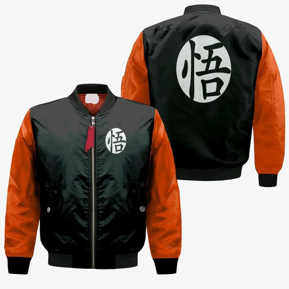 Dragon Ball Bomber Jacket Dragon Ball Son Goku Character Bomber Black Orange Unisex Jacket Jacket