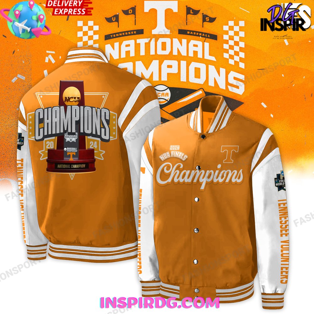 Tennessee Volunteers 2024 Ncaa Baseball National Champions Baseball Jacket
