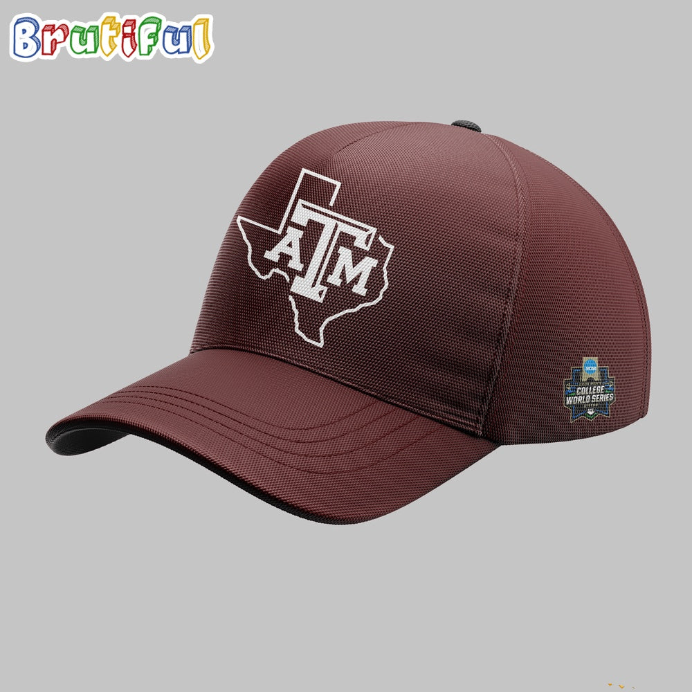 Texas A&amp;M Ncaa 2024 Men’S College Word Series Omaha Champions Baseball Cap