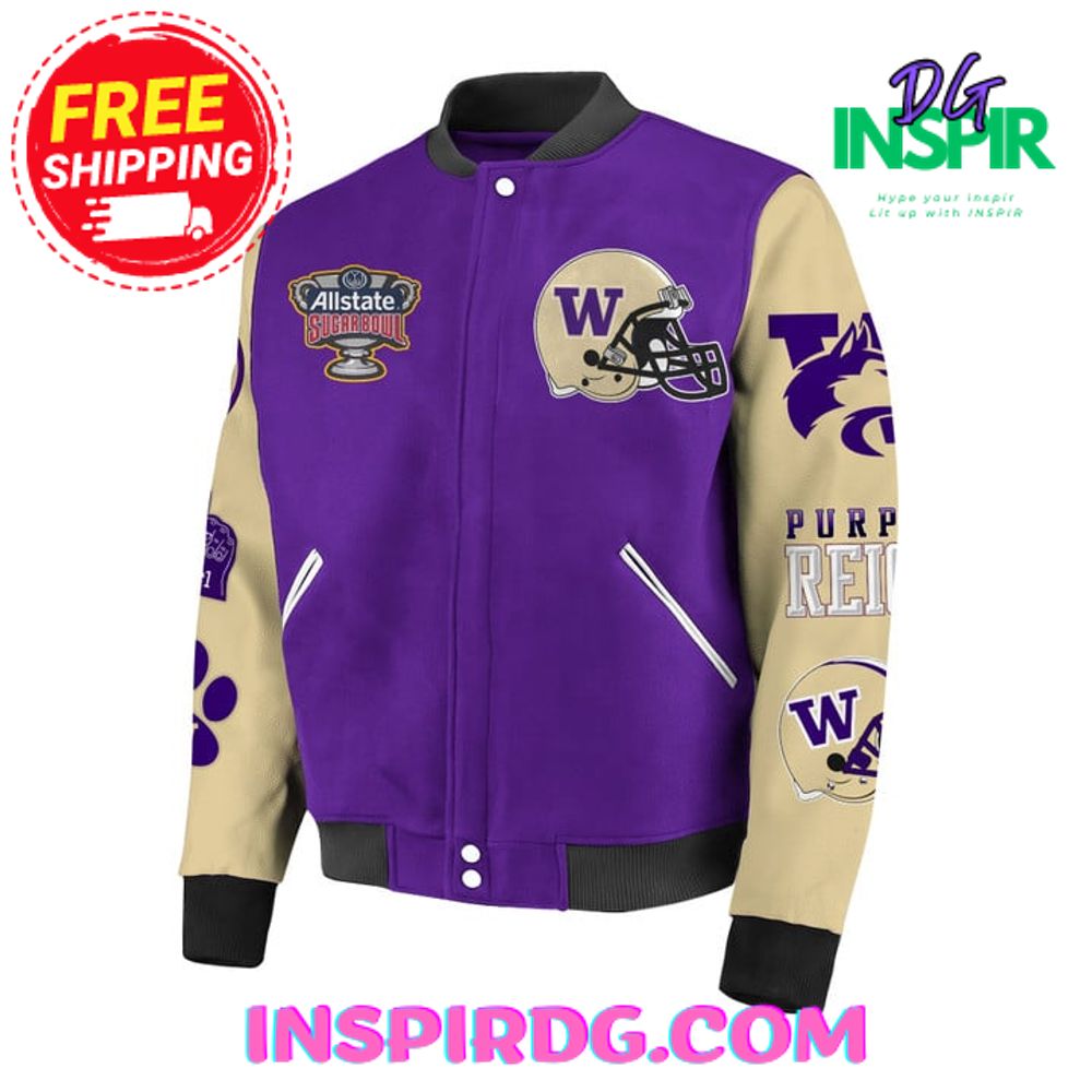 Washington Huskies 2024 Allstate Sugar Bowl Champs Baseball Jacket