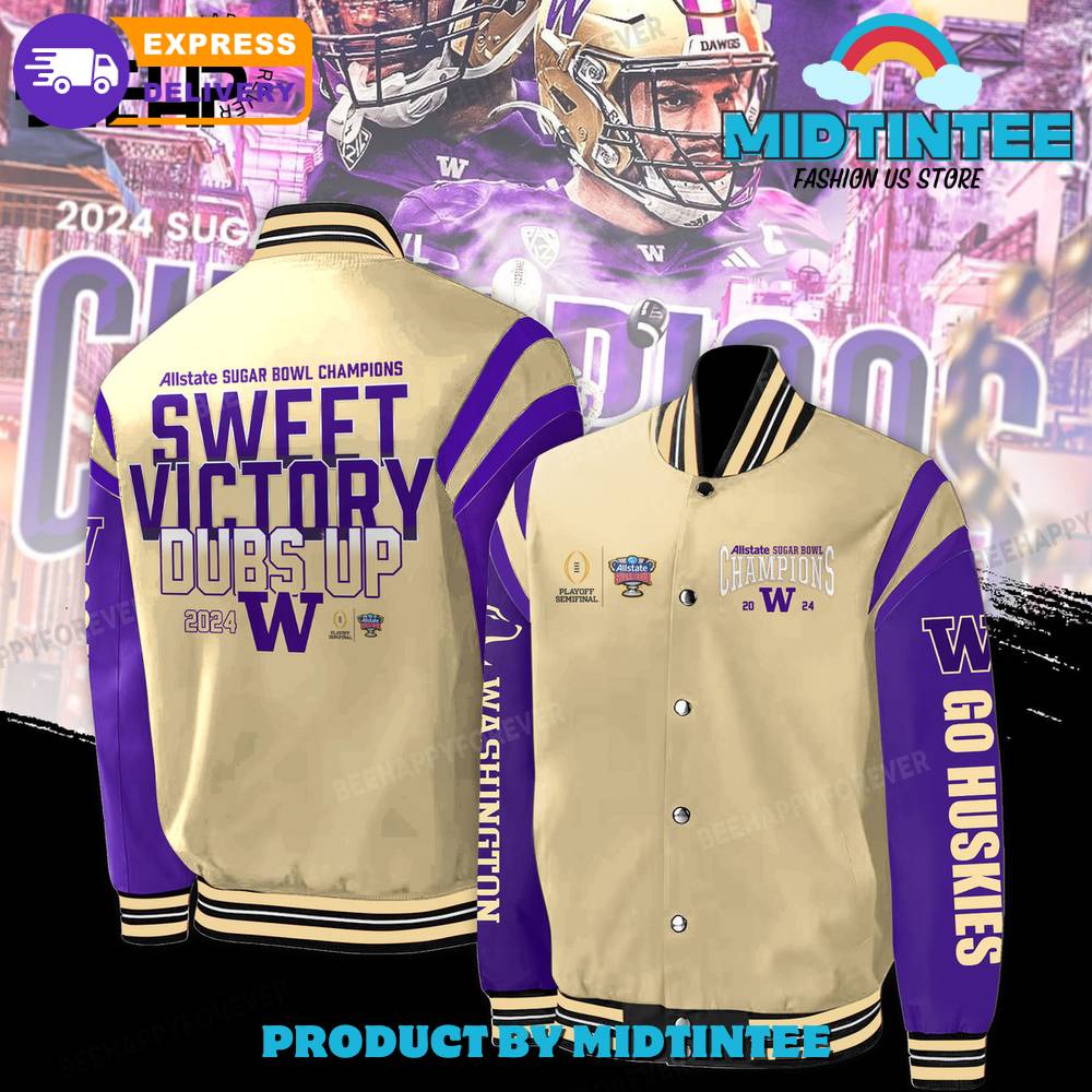 Celebrate 2024 Sugar Bowl Victory With Washington Huskies Champions Jacket – Limited Edition!