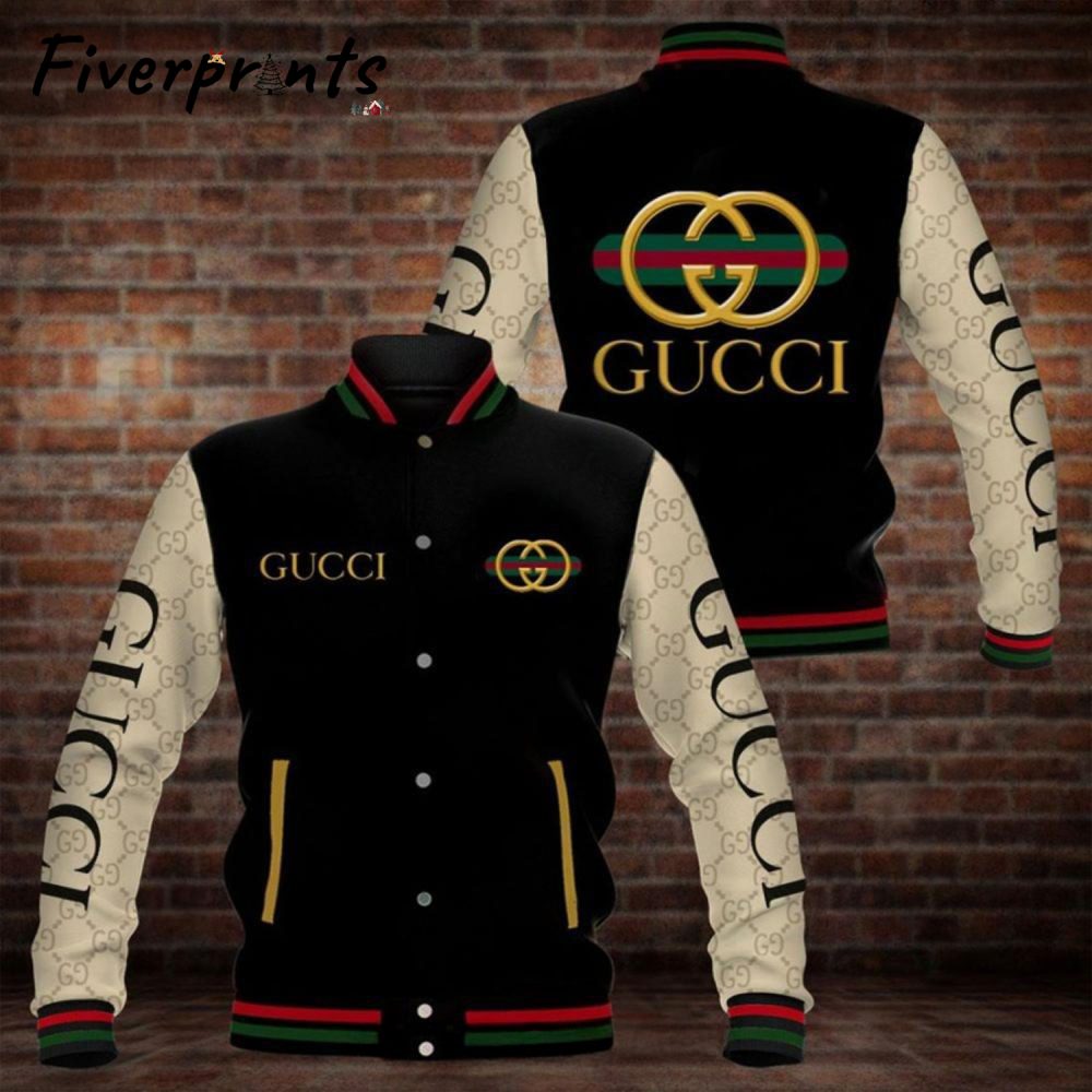 Gucci Mix Black Fashion Varsity Jacket Limited Edition