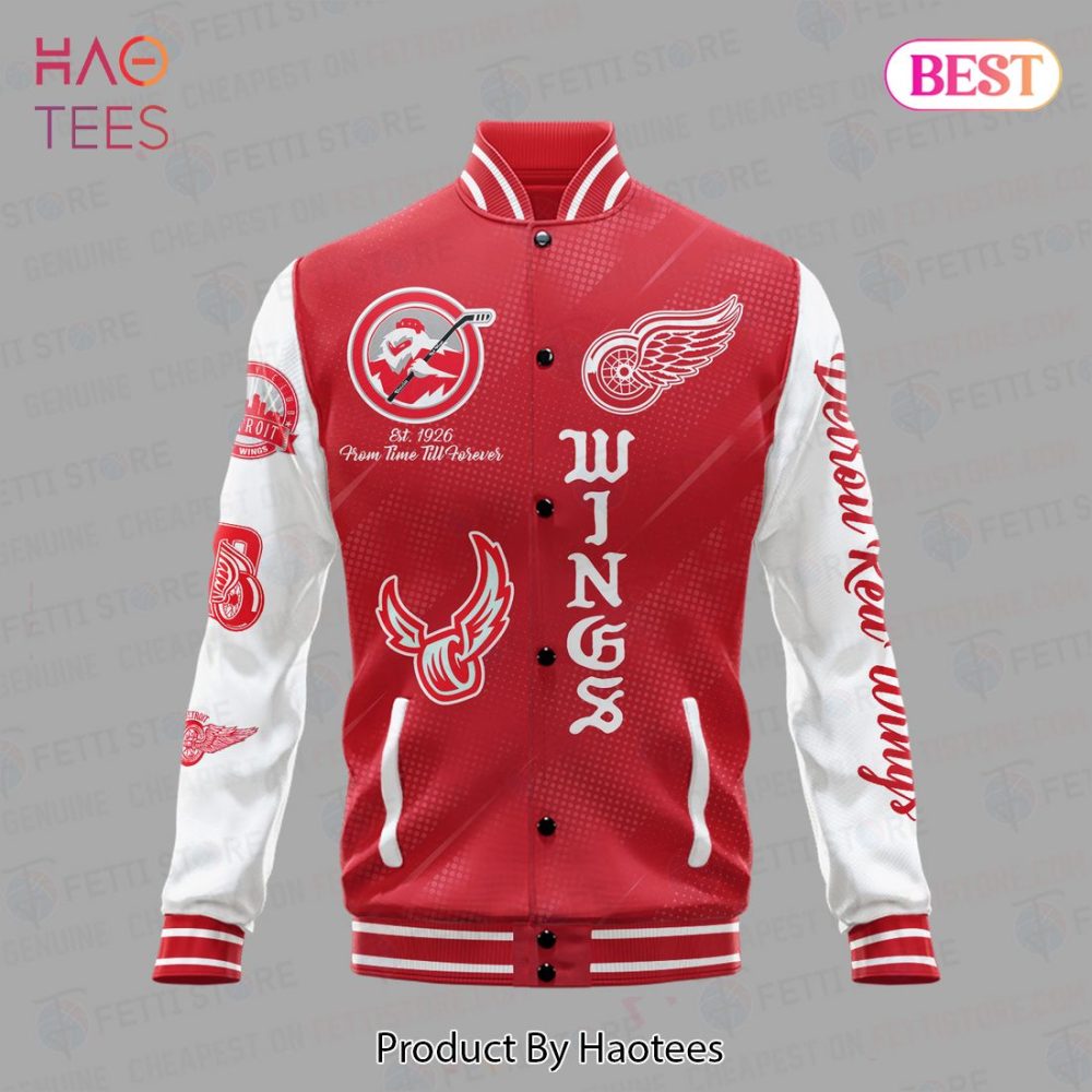 Stylish Detroit Red Wings Varsity Jacket - Premium Quality Fan Gear By Haotees