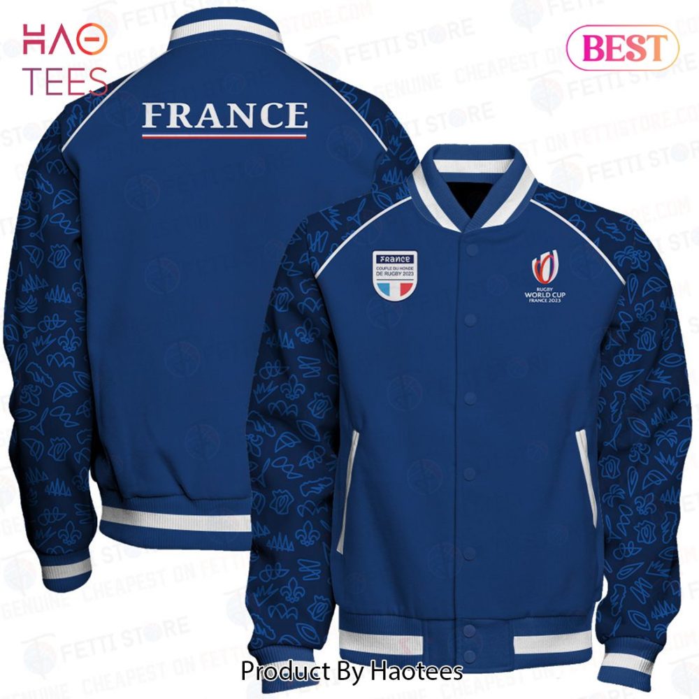 Limited Edition France Rugby World Cup 2023 Jacket – Stylish Blue Bomber For Fans
