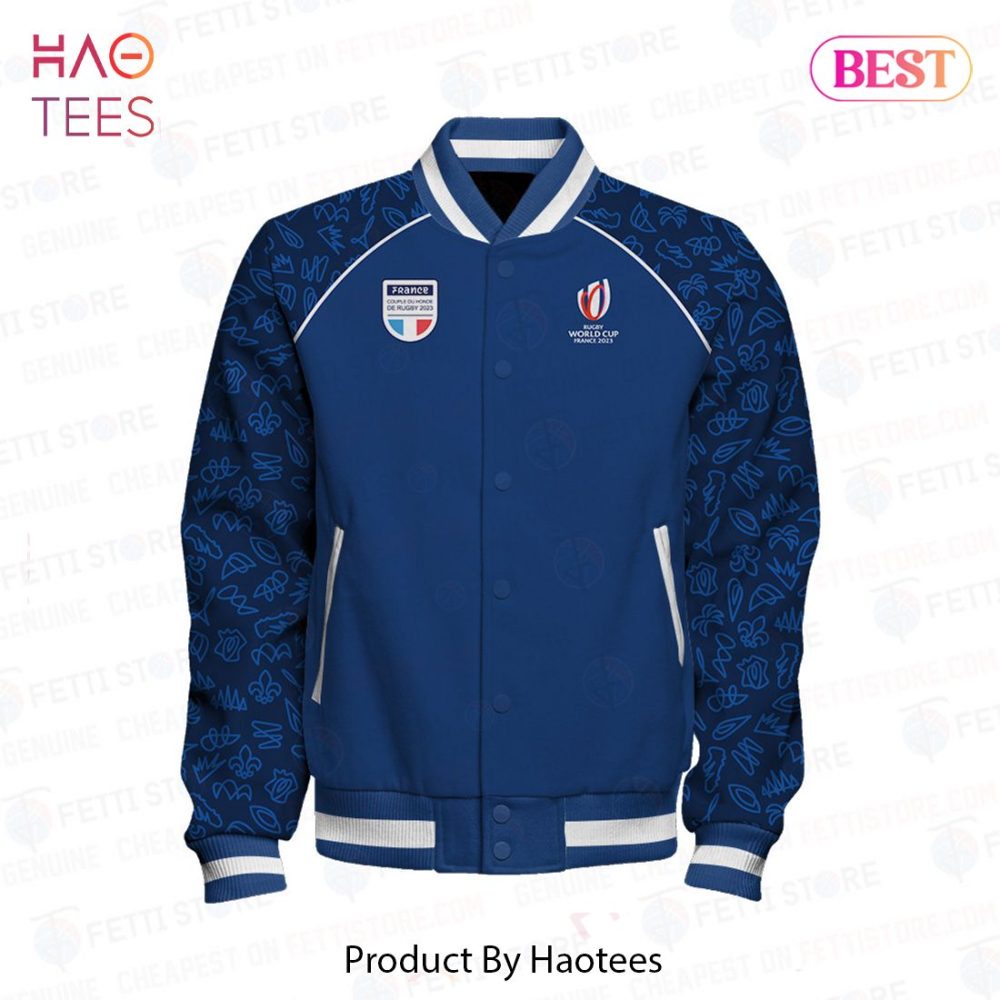 Limited Edition France Rugby World Cup 2023 Jacket – Stylish Blue Bomber For Fans