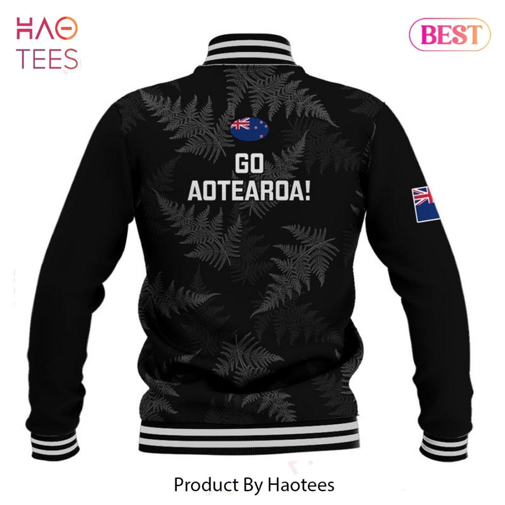 New Zealand Rugby World Cup 2023 Jacket - Unisex Varsity Style, Black &amp; White, Limited Edition