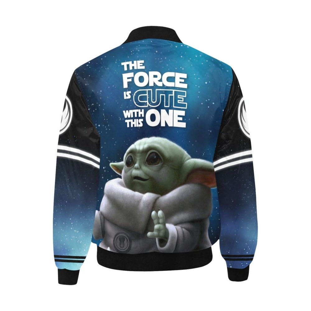 Star Wars Bomber Jacket Star Wars Baby Grogu Jedi Order Symbol Bomber Blue Unisex Jacket Jacket