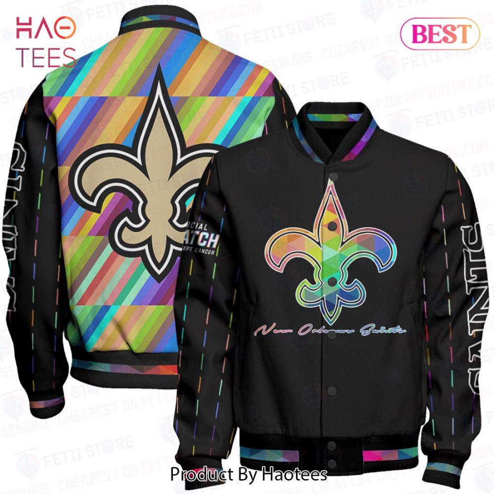 Stylish Rainbow Fleur-De-Lis Bomber Jacket - Vibrant Colors For Bold Fashion Statements