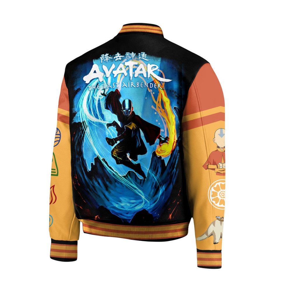 Avatar: The Last Airbender Varsity Jacket – Iconic Aang &amp; Element Design For Fans