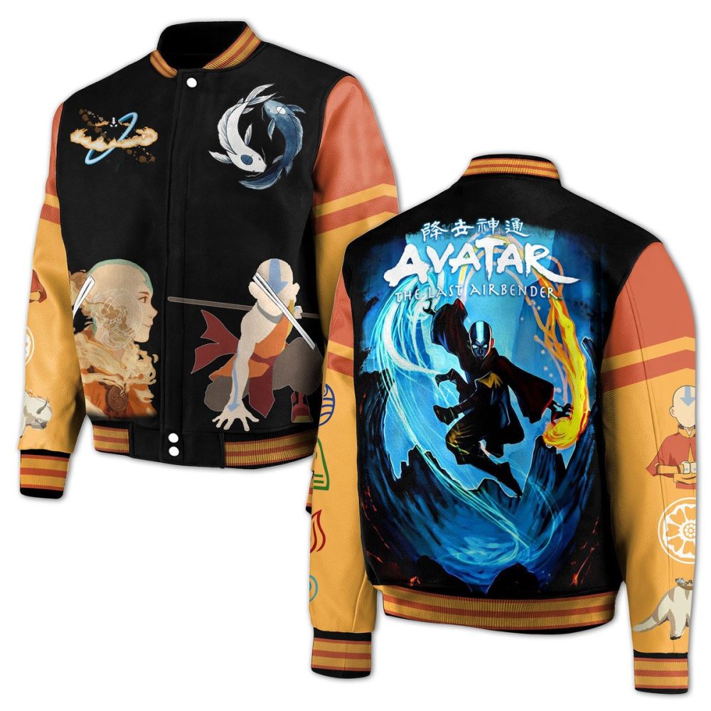 Avatar The Last Airbender Bomber Jacket - Iconic Design, Unisex, Sizes S-Xxl, Perfect For Fans!