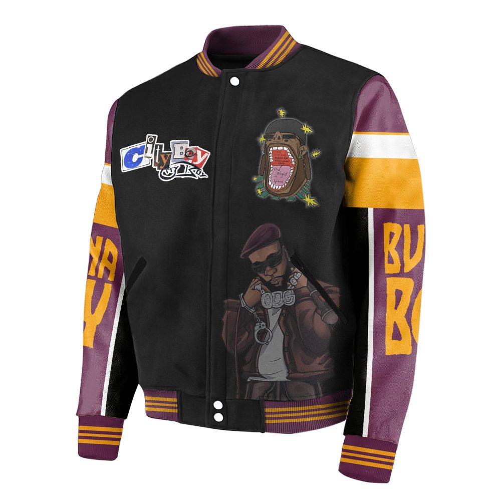 Stylish Graphic Varsity Jacket - Unique Design, Vibrant Colors, Perfect For Trendsetters