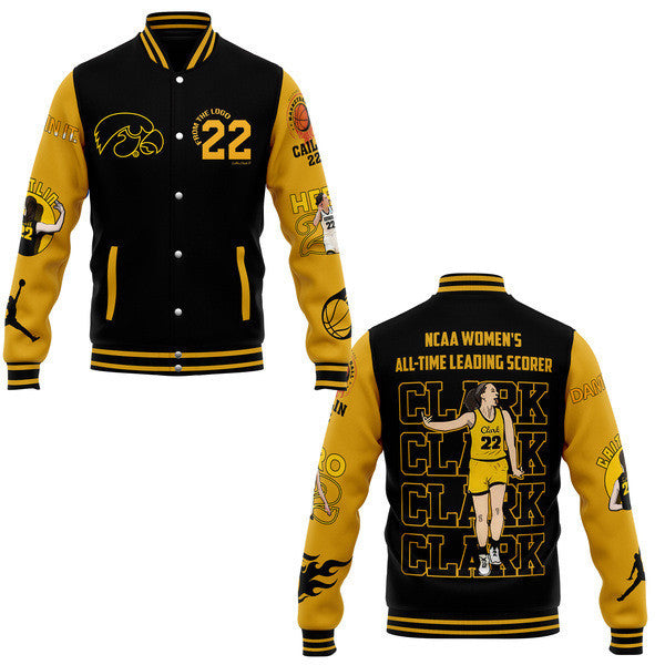 Caitlin Clark Ncaa New Bomber Baseball Jacket For Fan