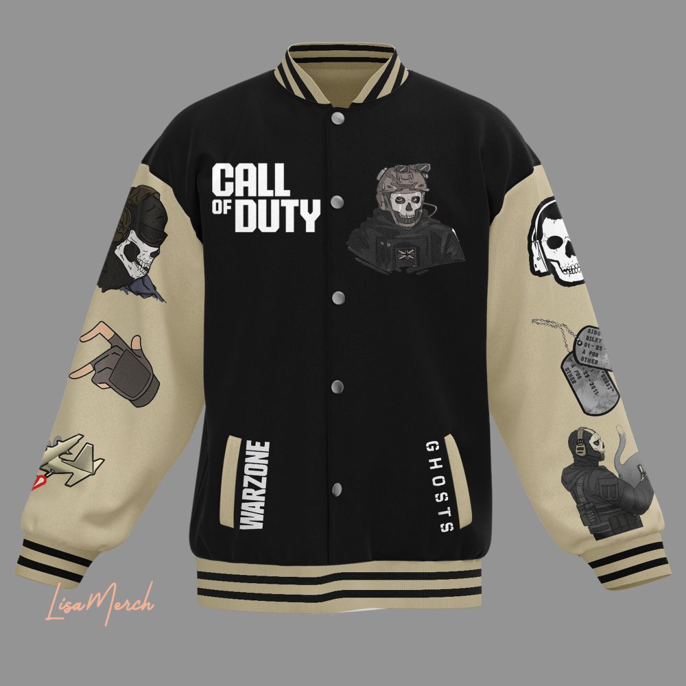 Call Of Duty Warzone Varsity Jacket - Iconic Ghosts Design, Premium Quality