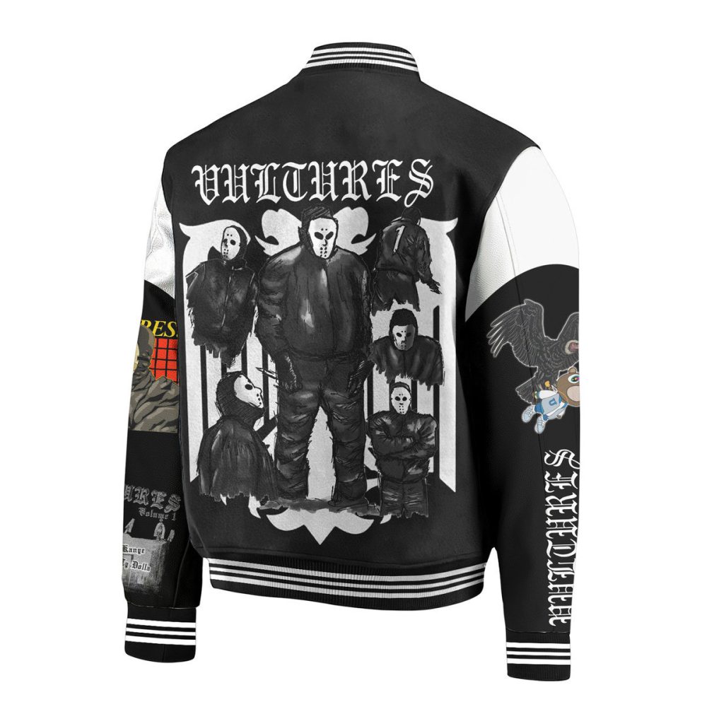 Vintage Graphic Vultures Varsity Jacket - Bold Streetwear Look