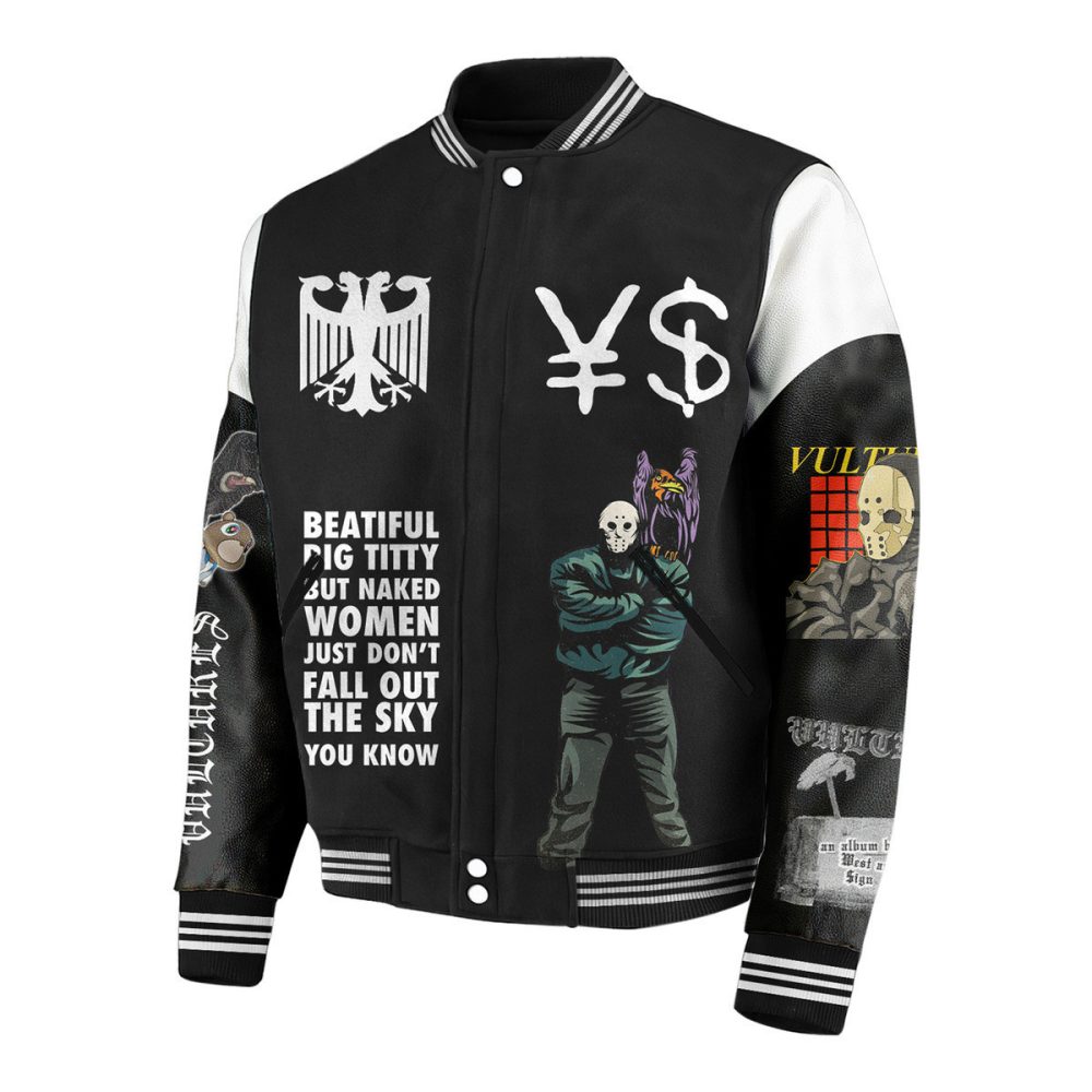 Vintage Graphic Vultures Varsity Jacket - Bold Streetwear Look
