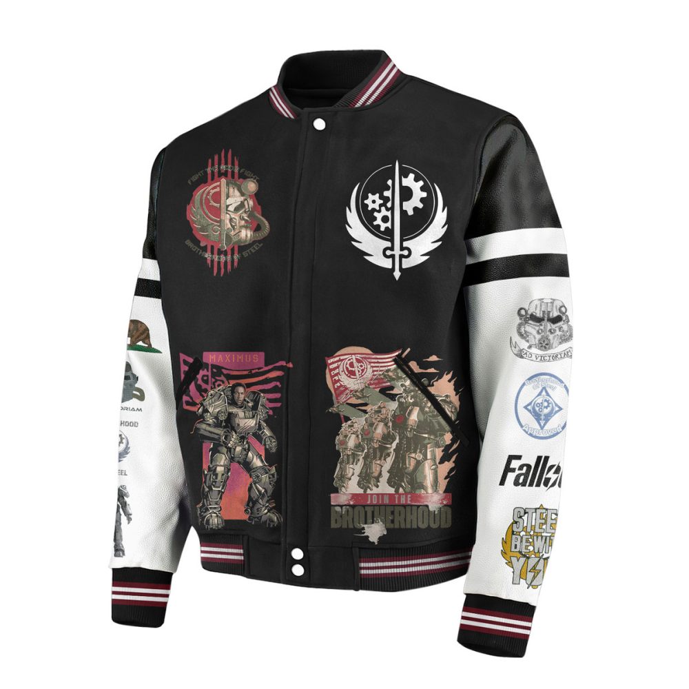 Brotherhood Of Steel Varsity Jacket - Iconic Fallout Gamer'S Apparel