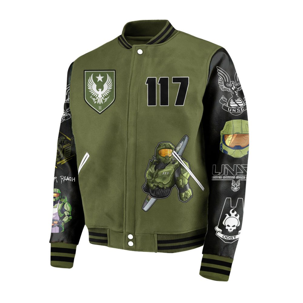 Epic Spartan Ii Academy Jacket - Master Chief Inspired Varsity Coat For Gamers