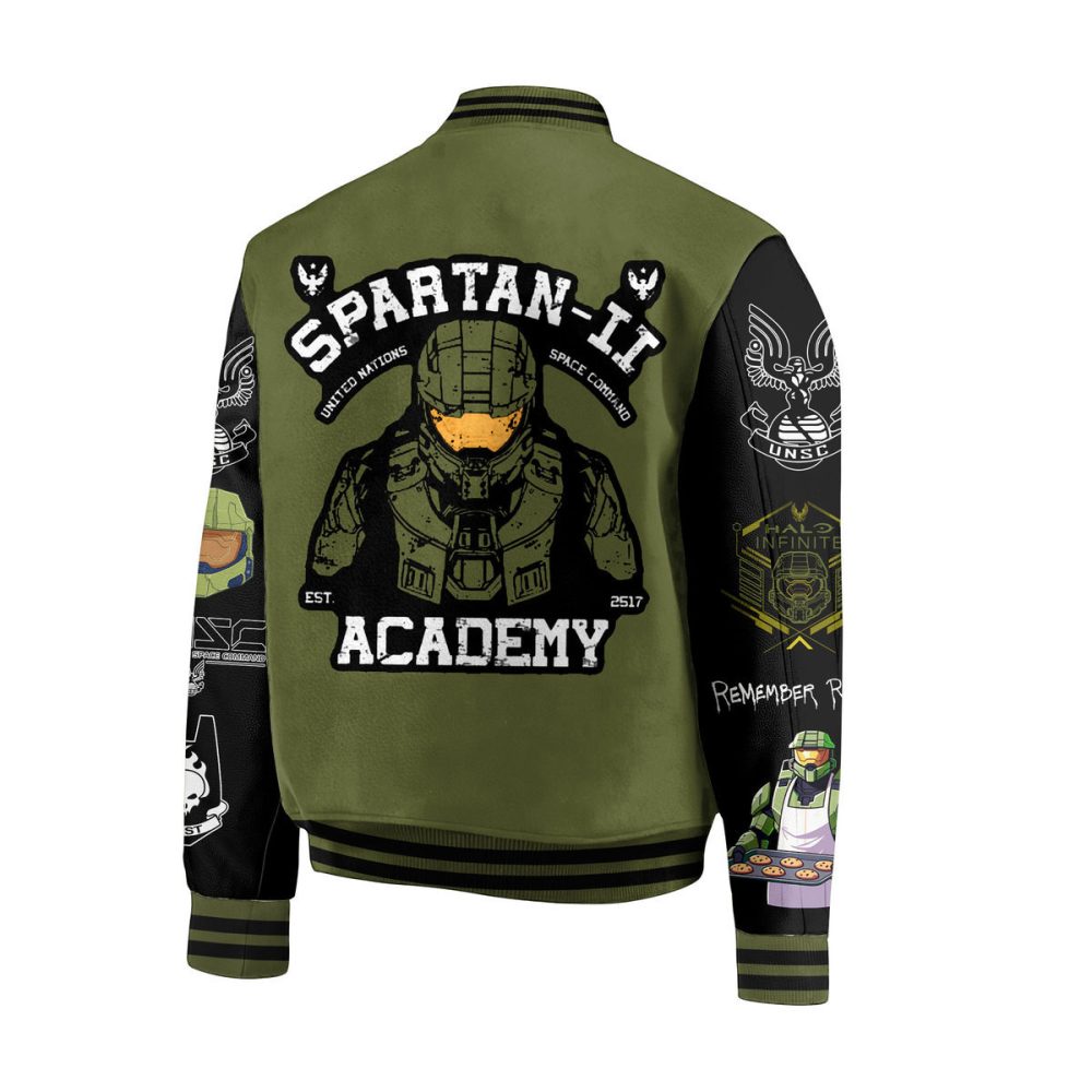 Epic Spartan Ii Academy Jacket - Master Chief Inspired Varsity Coat For Gamers