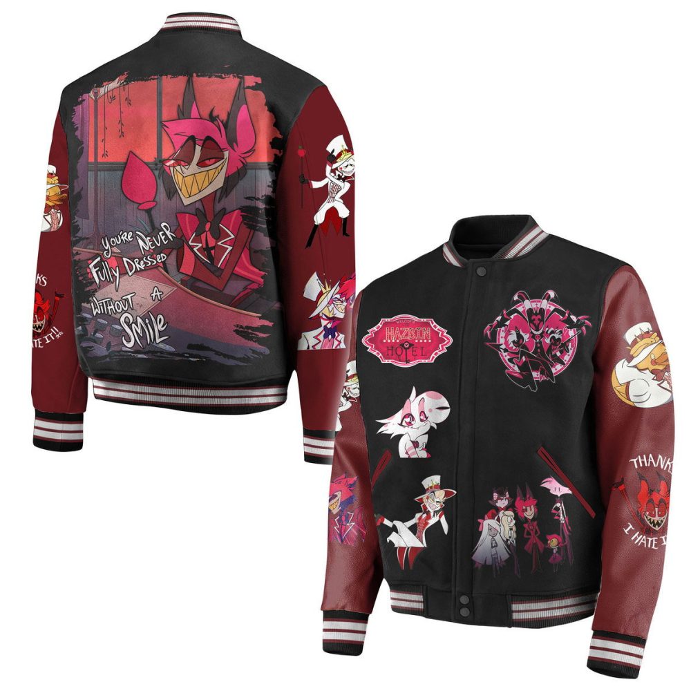 Stylish Cartoon Varsity Jacket - Vibrant Graphics, Unique Design, Perfect For Fans!
