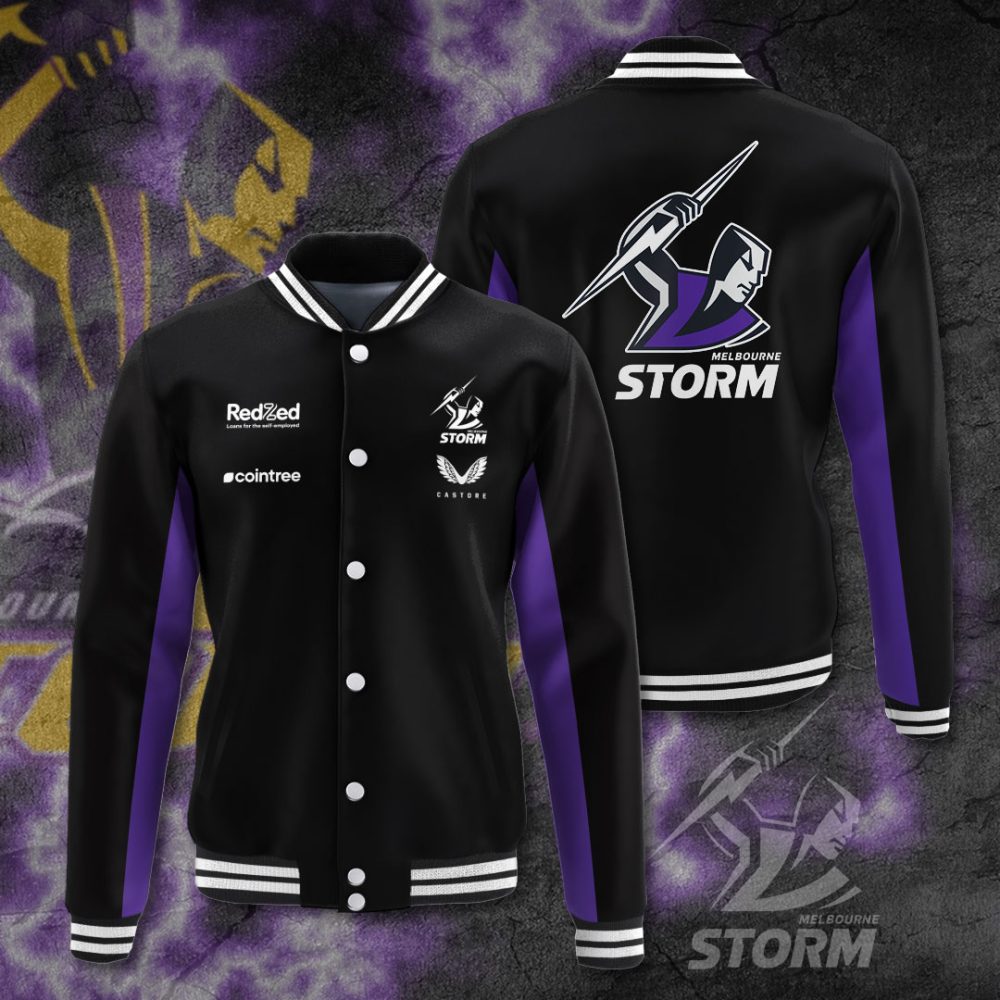 Official Melbourne Storm Varsity Jacket - Premium Quality, Show Your Team Pride!