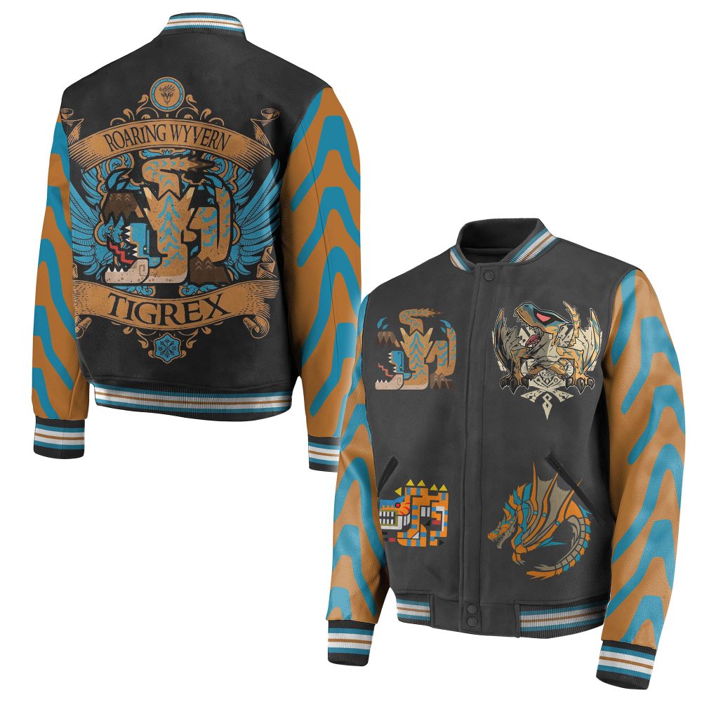 Roaring Wyvern Tigrex Bomber Jacket – Trendy Gamer'S Choice Apparel