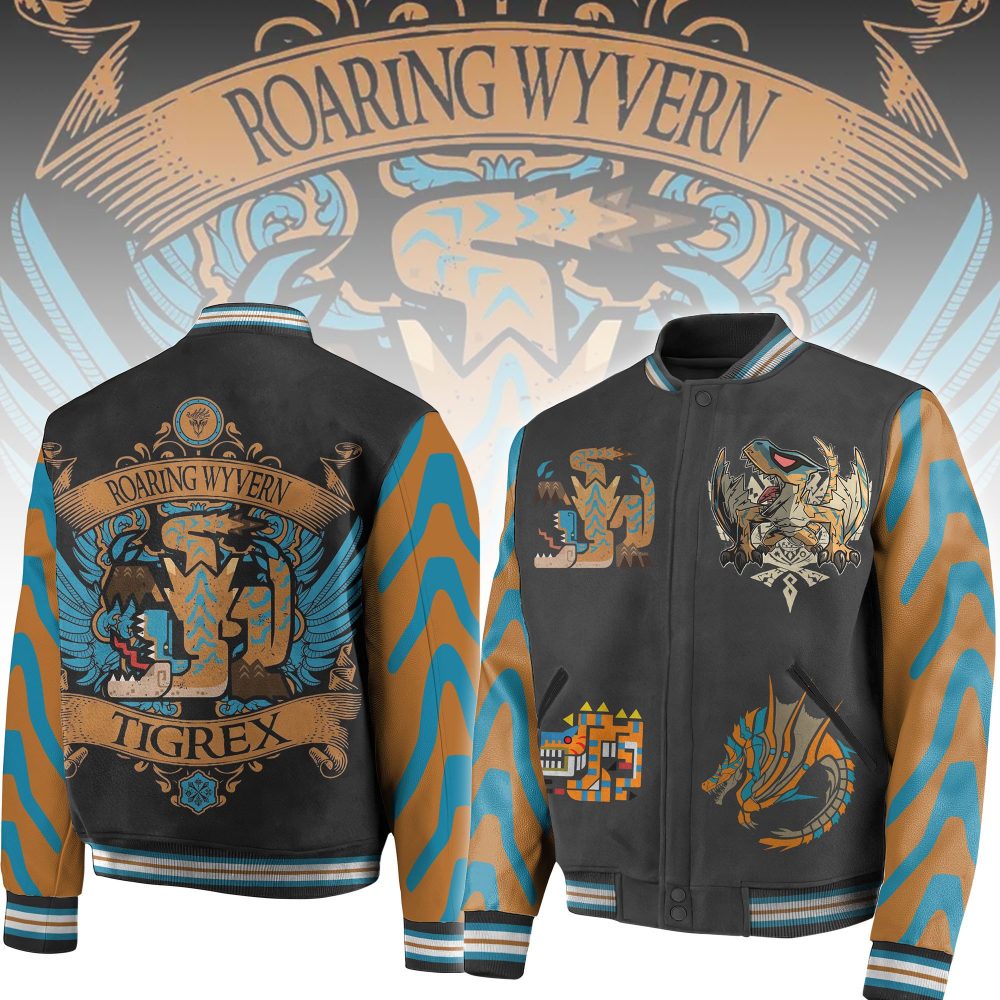 Roaring Wyvern Tigrex Bomber Jacket – Trendy Gamer'S Choice Apparel