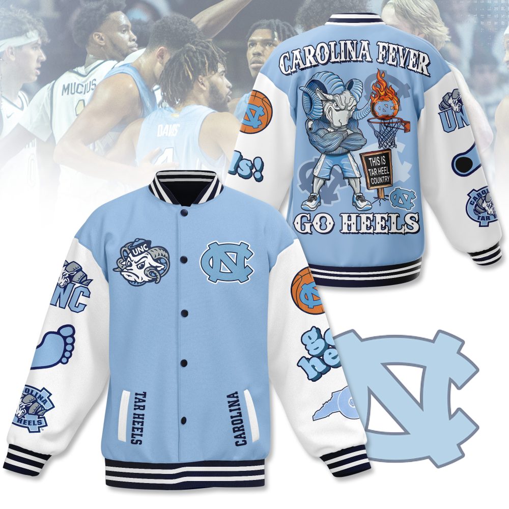 North Carolina Ncaa New Bomber Baseball Jacket For Fan