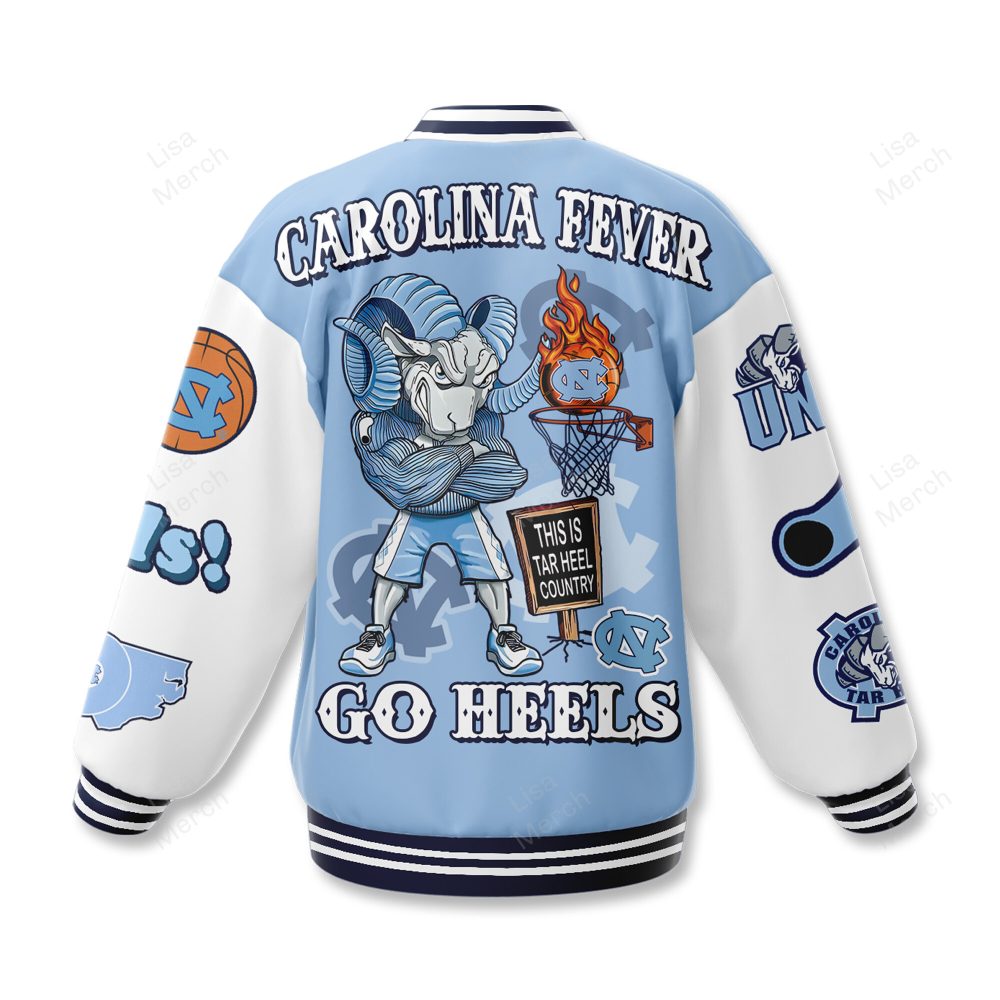 Unc Tar Heels Varsity Jacket - Carolina Fever Edition, Bold Graphics, Perfect Gift!
