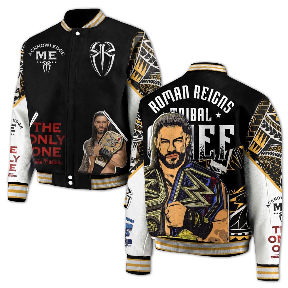 Roman Reigns Tribal Chief Varsity Jacket - Wwe Champion Fan Gear For Ultimate Wrestling Fans