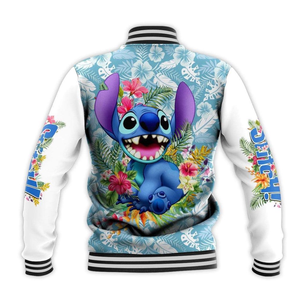 Trendy Blue Cartoon Print Bomber Jacket - Fun Hawaiian Design For Kids &amp; Adults