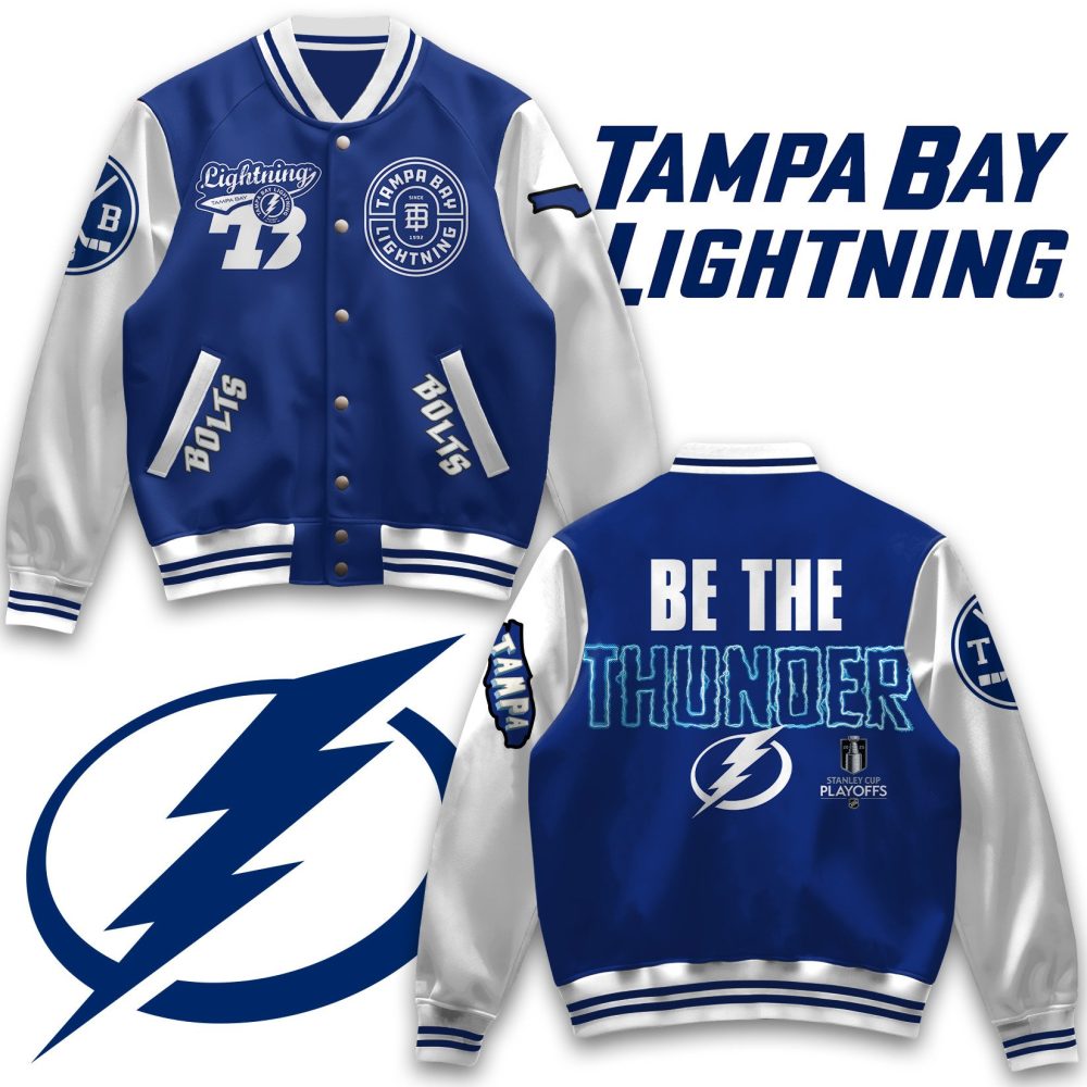 Tampa Bay Lightning Varsity Jacket - Official Nhl Fan Gear, Be The Thunder! ⚡