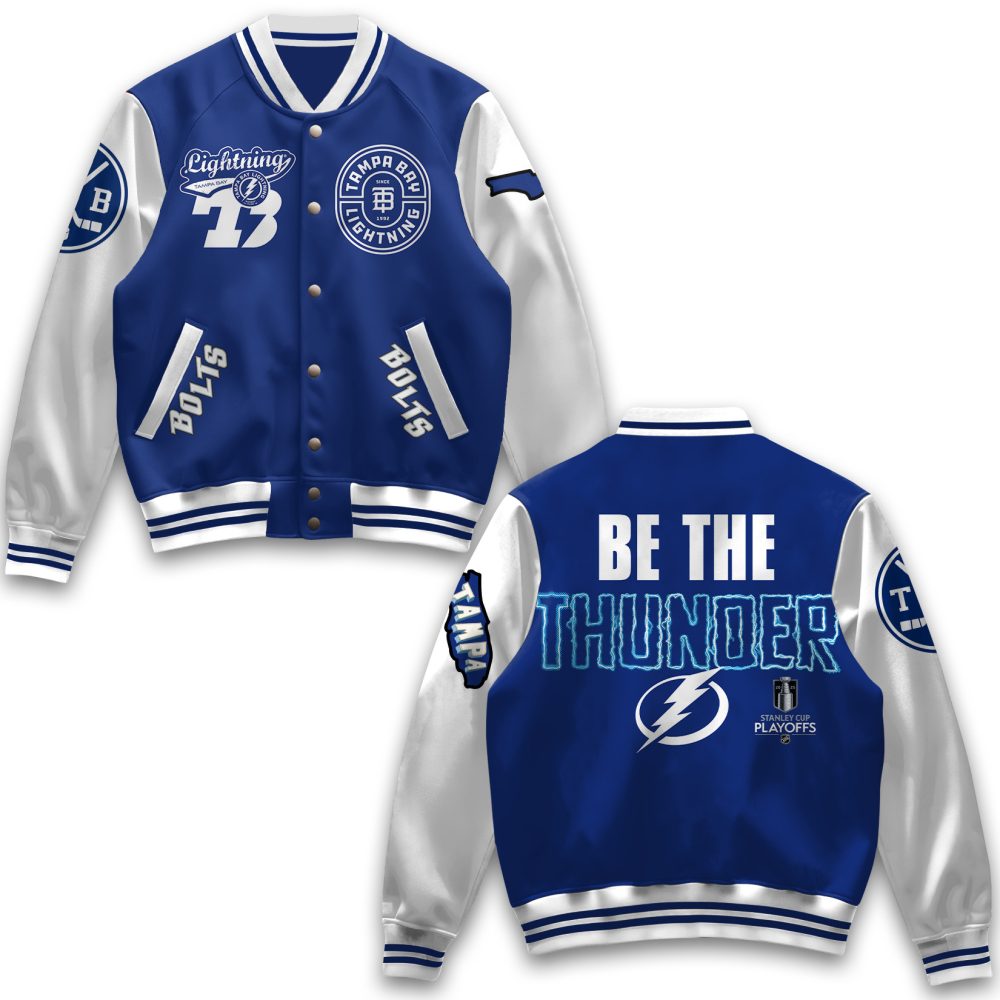 Tampa Bay Lightning Varsity Jacket - Official Nhl Fan Gear, Be The Thunder! ⚡