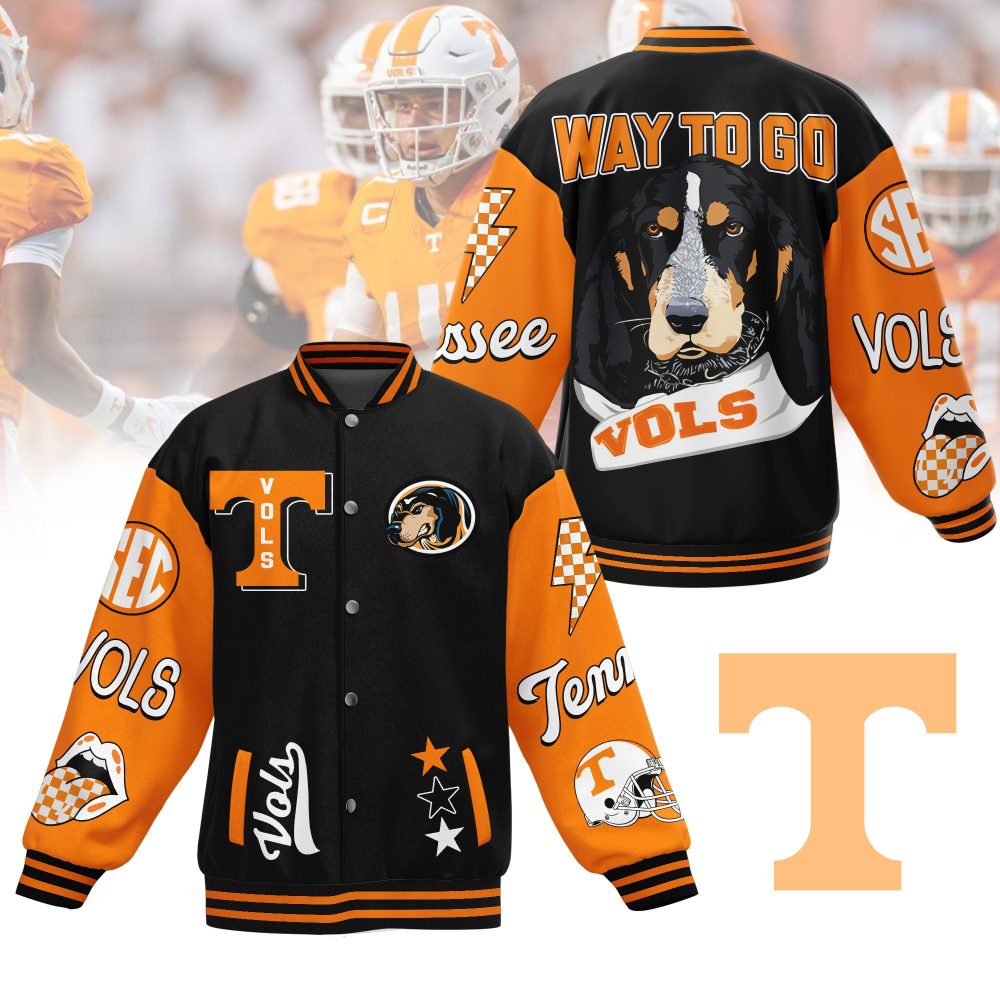 Limited Edition Tennessee Vols Varsity Jacket - Bold Orange &amp; Black Design, Perfect For Fans!