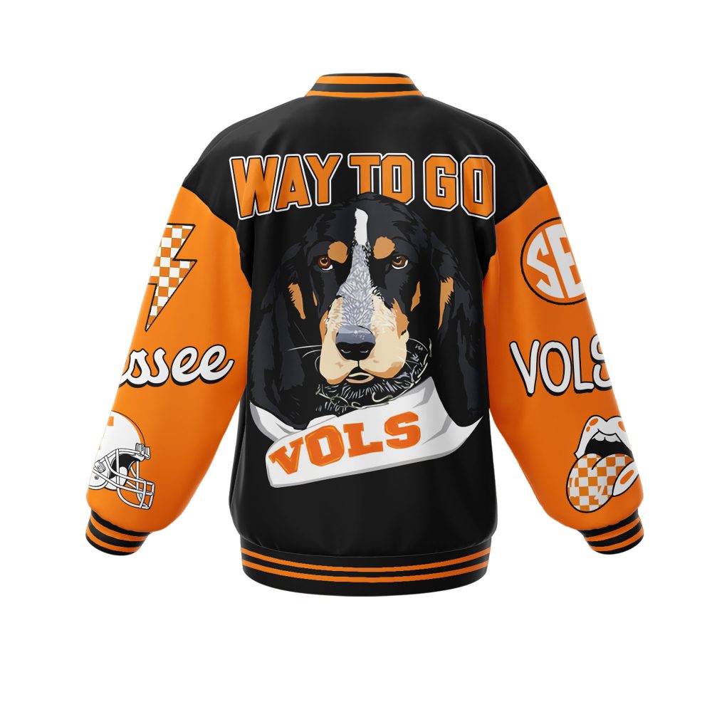 Limited Edition Tennessee Vols Varsity Jacket - Bold Orange &amp; Black Design, Perfect For Fans!