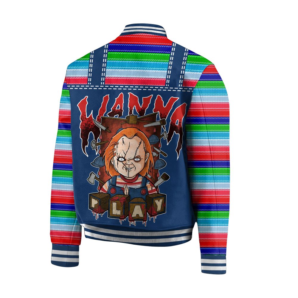Chucky 'Wanna Play' Retro Varsity Jacket - Good Guys Horror Fan Apparel