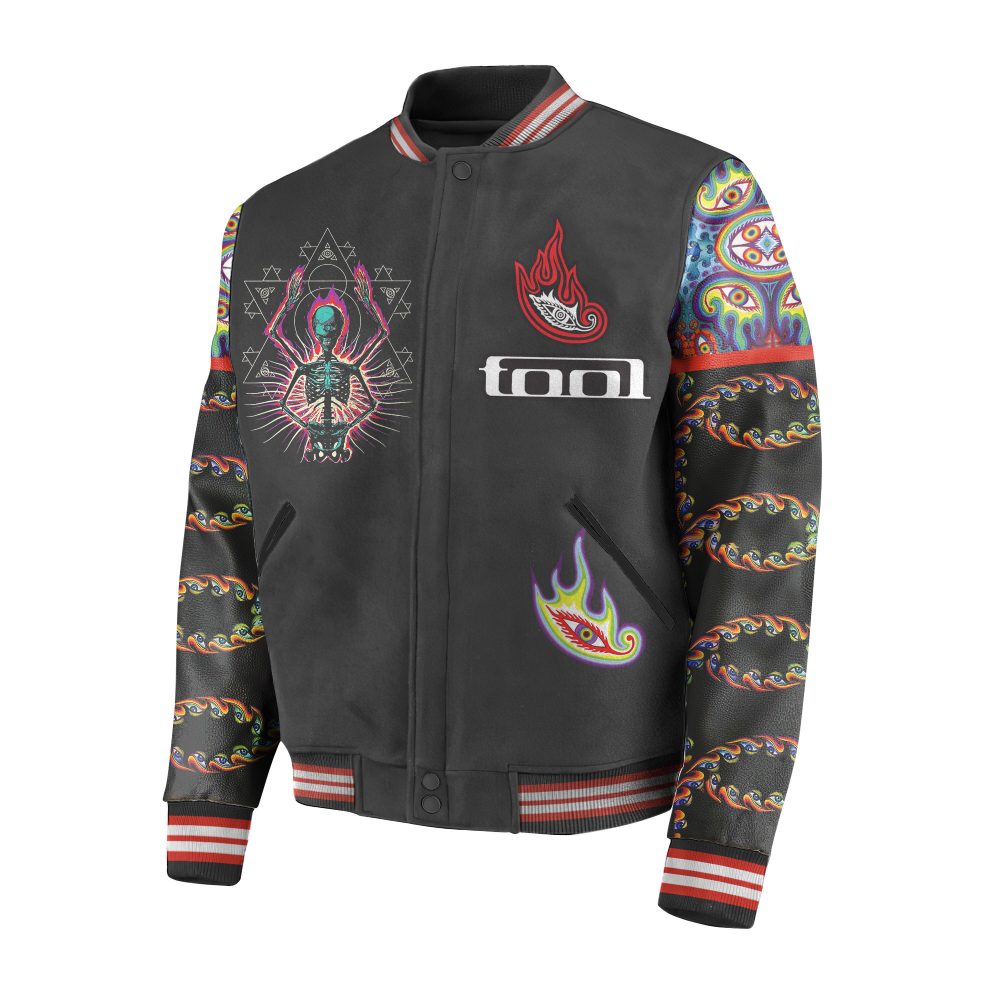 Trendy Graphic Bomber Jacket – Unique Artistic Design &amp; Vibrant Colors