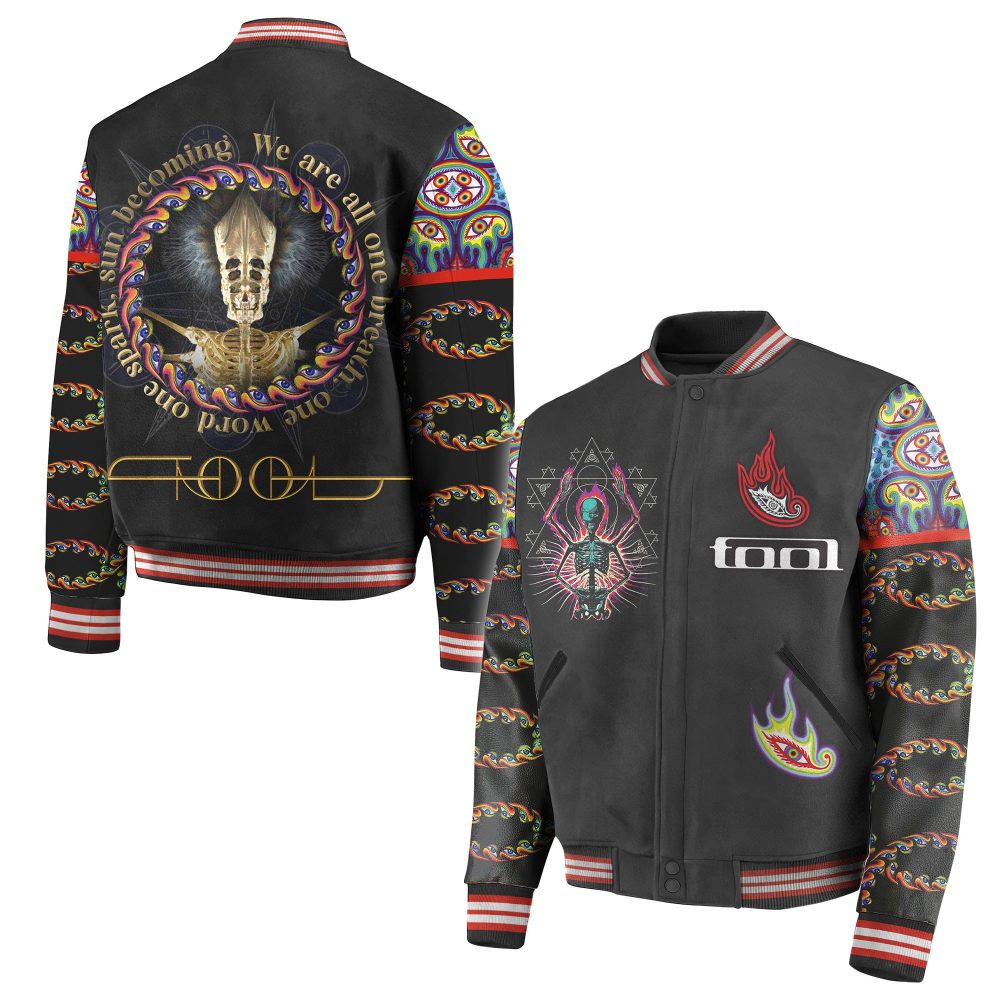 Trendy Graphic Bomber Jacket – Unique Artistic Design &amp; Vibrant Colors