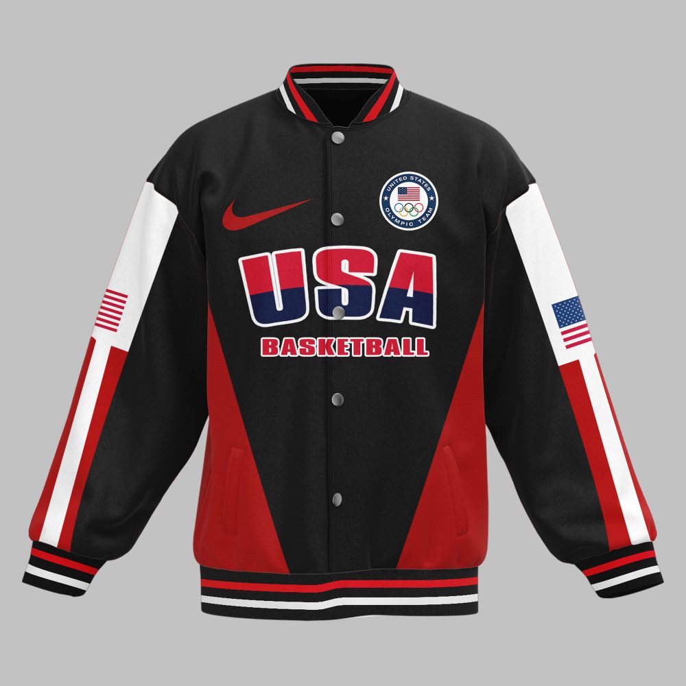 Limited Edition Team Usa Basketball Varsity Jacket - Paris 2024 Champions