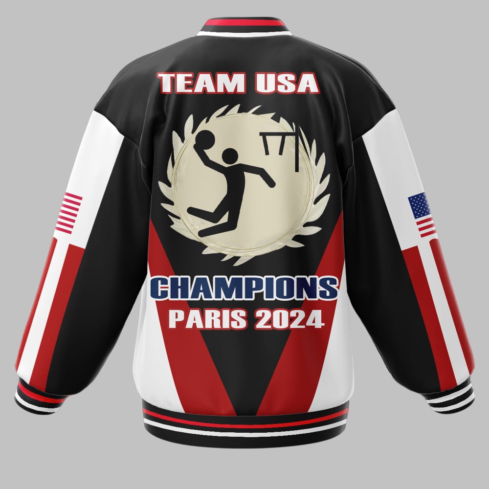Limited Edition Team Usa Basketball Varsity Jacket - Paris 2024 Champions