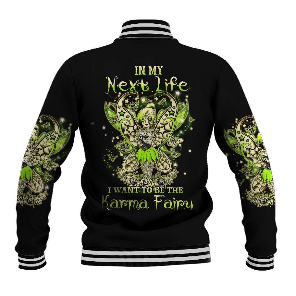 Tinker Fairy Skull Baseball Jacket My Next Life I Want To Be Karma Fairy Dt01